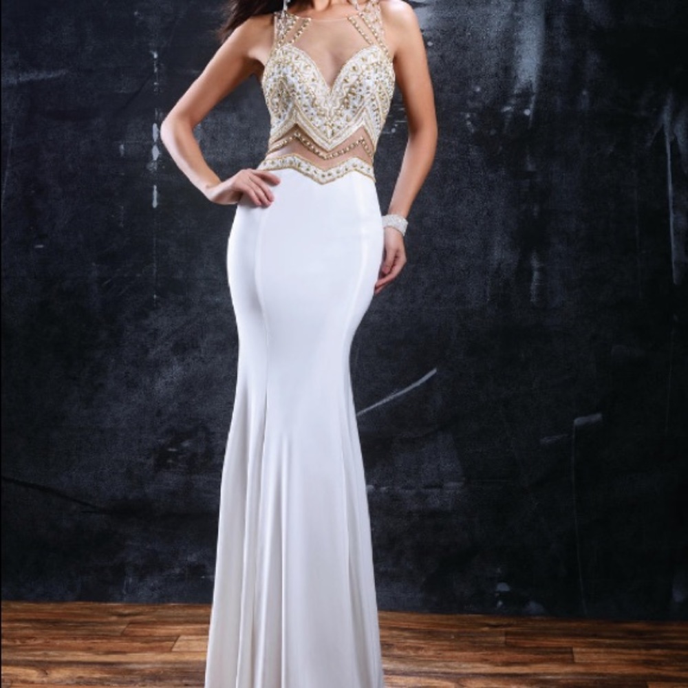 Nina Canacci 3113 Prom Dress - New, Ivory, Size 4